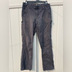 Sz4 Wms VTG Grey Rugged Canvas Cargo Work Pant by Carhartt
